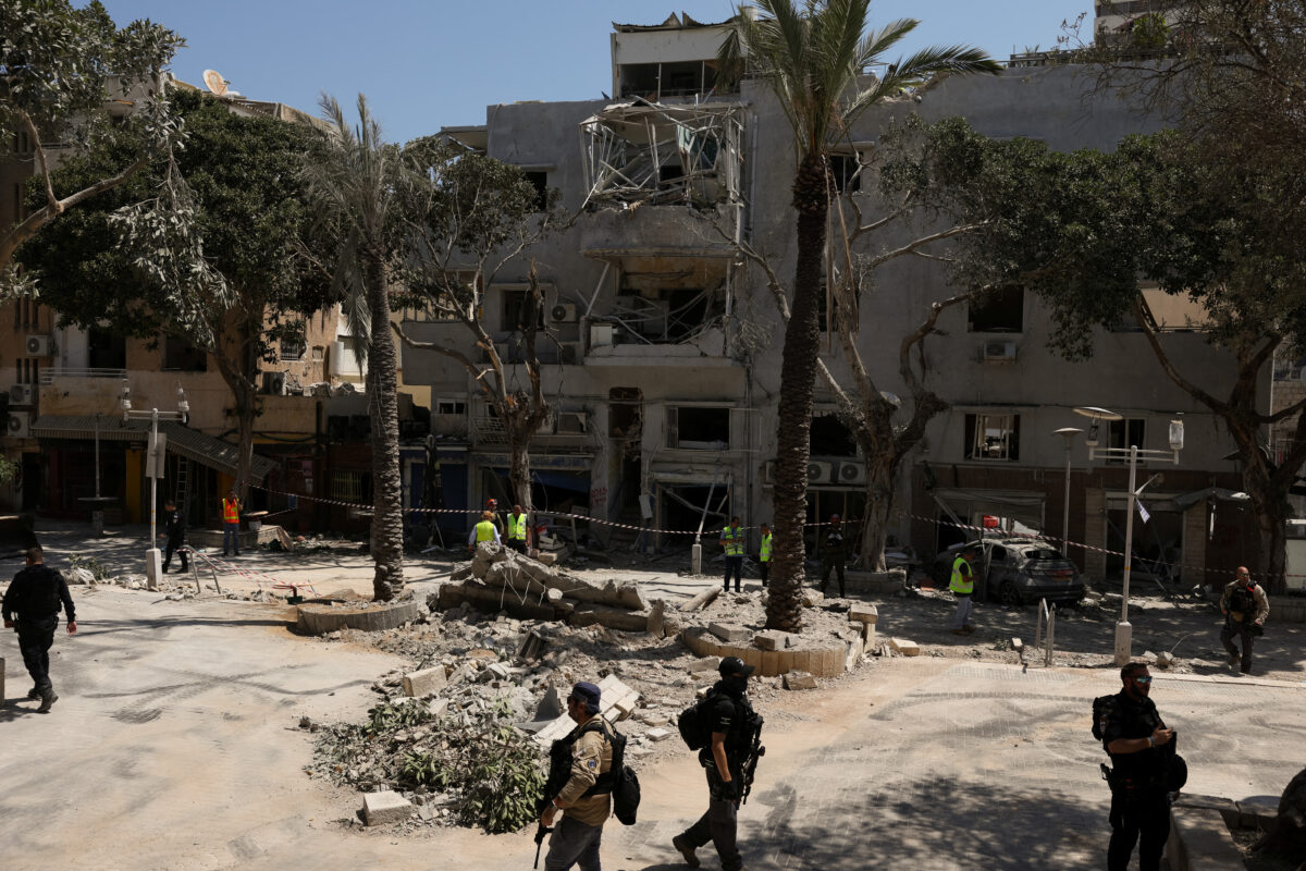 Κατεστραμμένο κτίριο στη Χάιφα του Ισραήλ