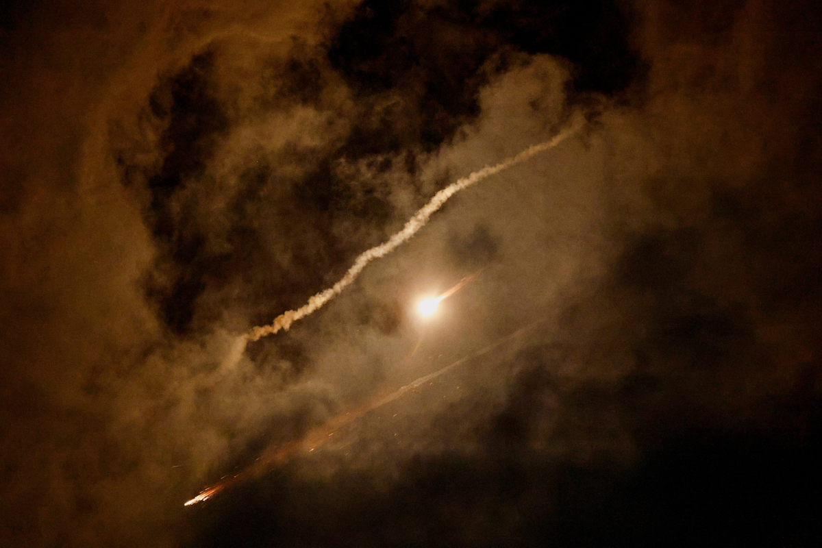 Rockets launched by Iran are intercepted over Israel's Ascelon