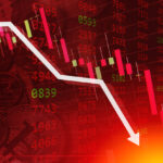 economic crisis stock chart falling down business global money bankruptcy concept