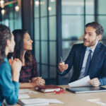 Group of business persons during a meeting in the office