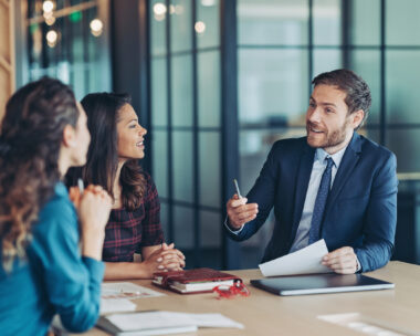 Group of business persons during a meeting in the office