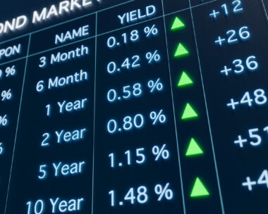Interest rates concept. 3D illustration