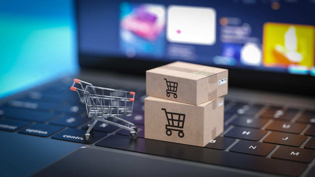 Items purchased through online shopping are delivered.