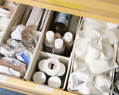 Drawer of medical supplies
