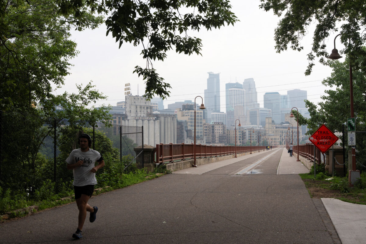 In Minneapolis the smoke from the fires in Canada