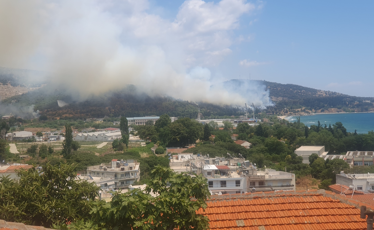 Φωτιά στην Ασπρη Αμμο Καβάλας
