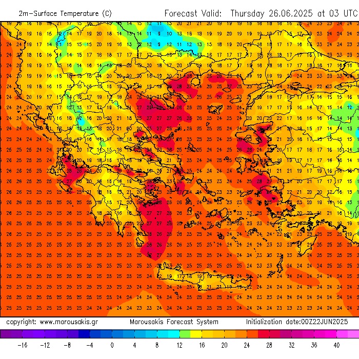 Χάρτες πρόγνωσης καιρού από τον Κλέαρχο Μαρουσάκη