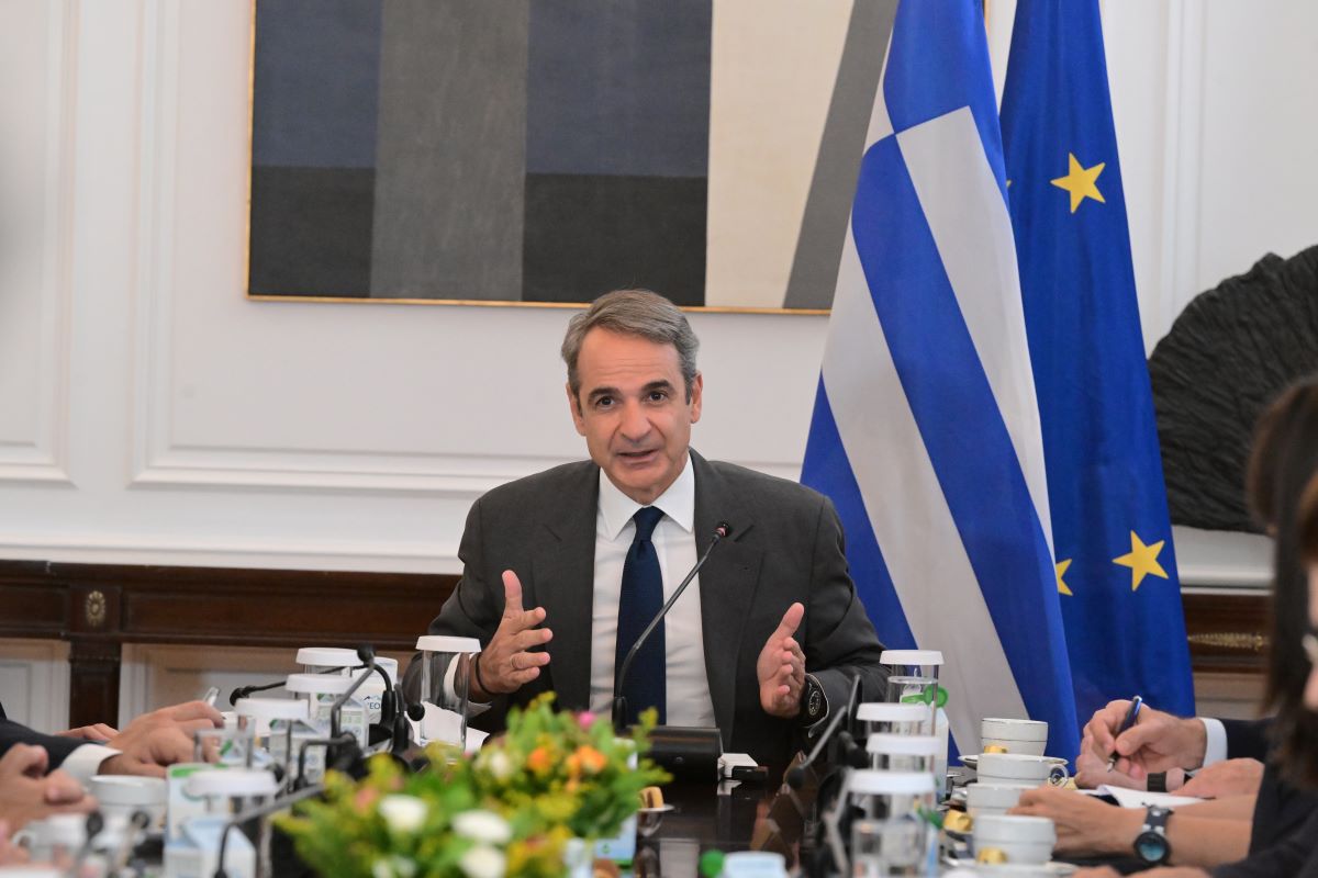 Ο Κυριάκος Μητσοτάκης στο υπουργικό συμβούλιο