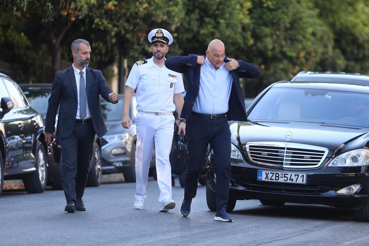 Ο Υπουργός Εθνικής Άμυνας, Νίκος Δένδιας προσέρχεται στο ΚΥΣΕΑ 