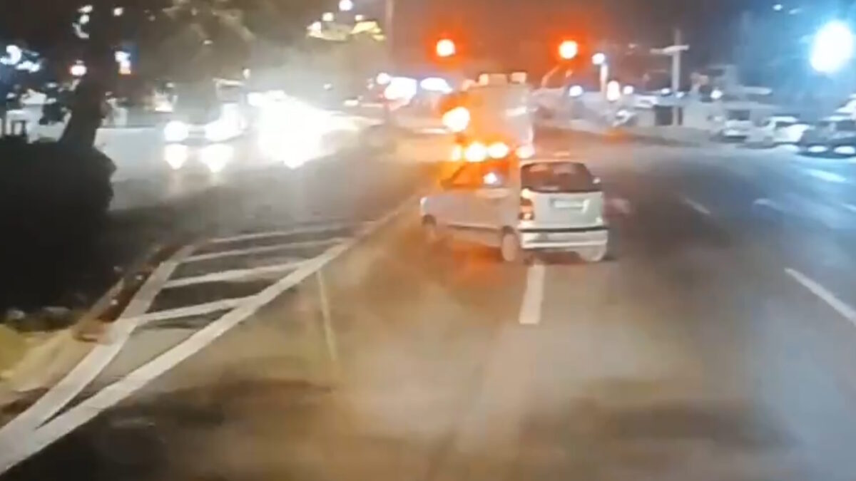 Τρελή πορεία αυτοκινήτου στη Λεωφόρο Αθηνών