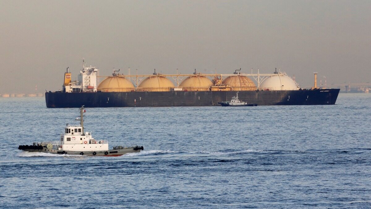 Ένα δεξαμενόπλοιο LNG