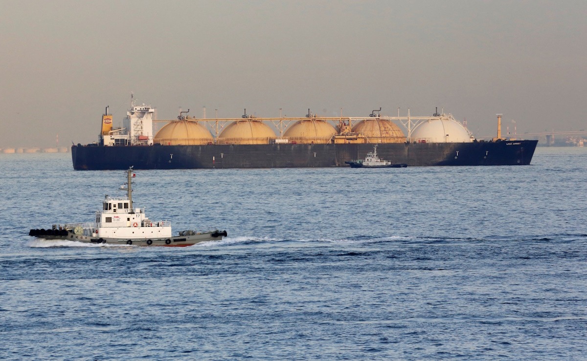 Ένα δεξαμενόπλοιο LNG