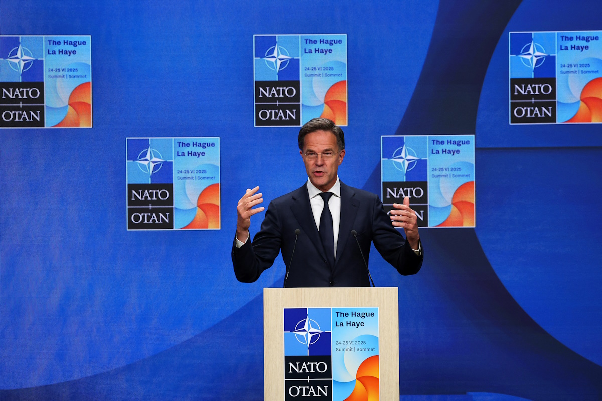 NATO Secretary General Mark Rutte speaks during a press conference at a NATO summit in The Hague, Netherlands June 25, 2025.