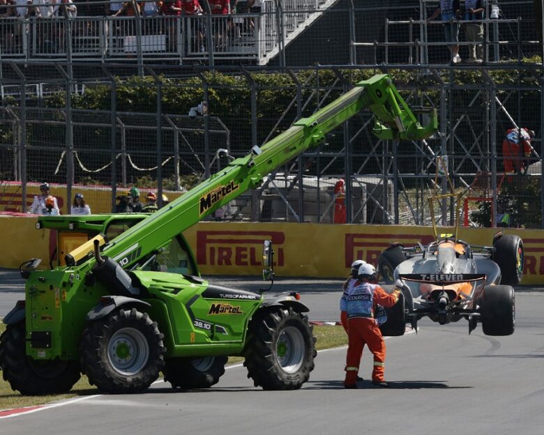 Formula 1: Η στιγμή της σύγκρουσης των δύο McLaren στο Grand Prix του Καναδά