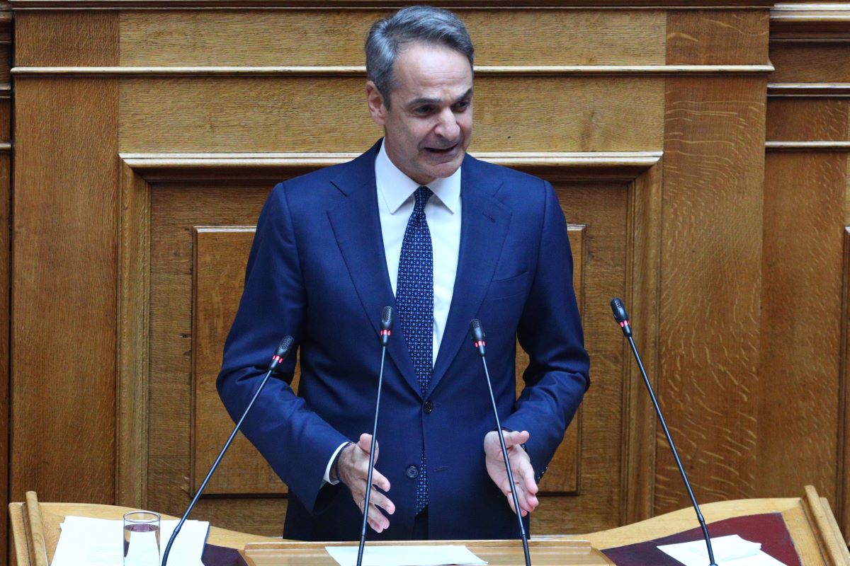 Ο Κυριάκος Μητσοτάκης στη Βουλή
