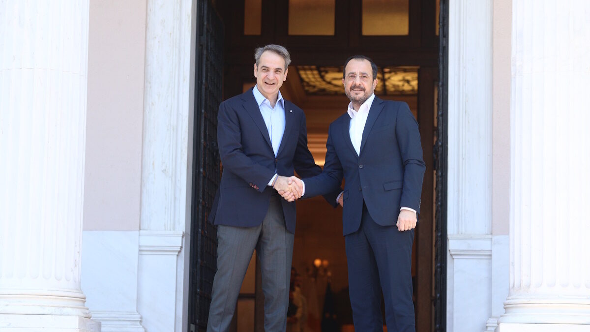 Συνάντηση του Πρωθυπουργου Κυριάκου Μητσοτάκη με τον Πρόεδρο της Κυπριακής Δημοκρατίας Νίκο Χριστοδουλίδης