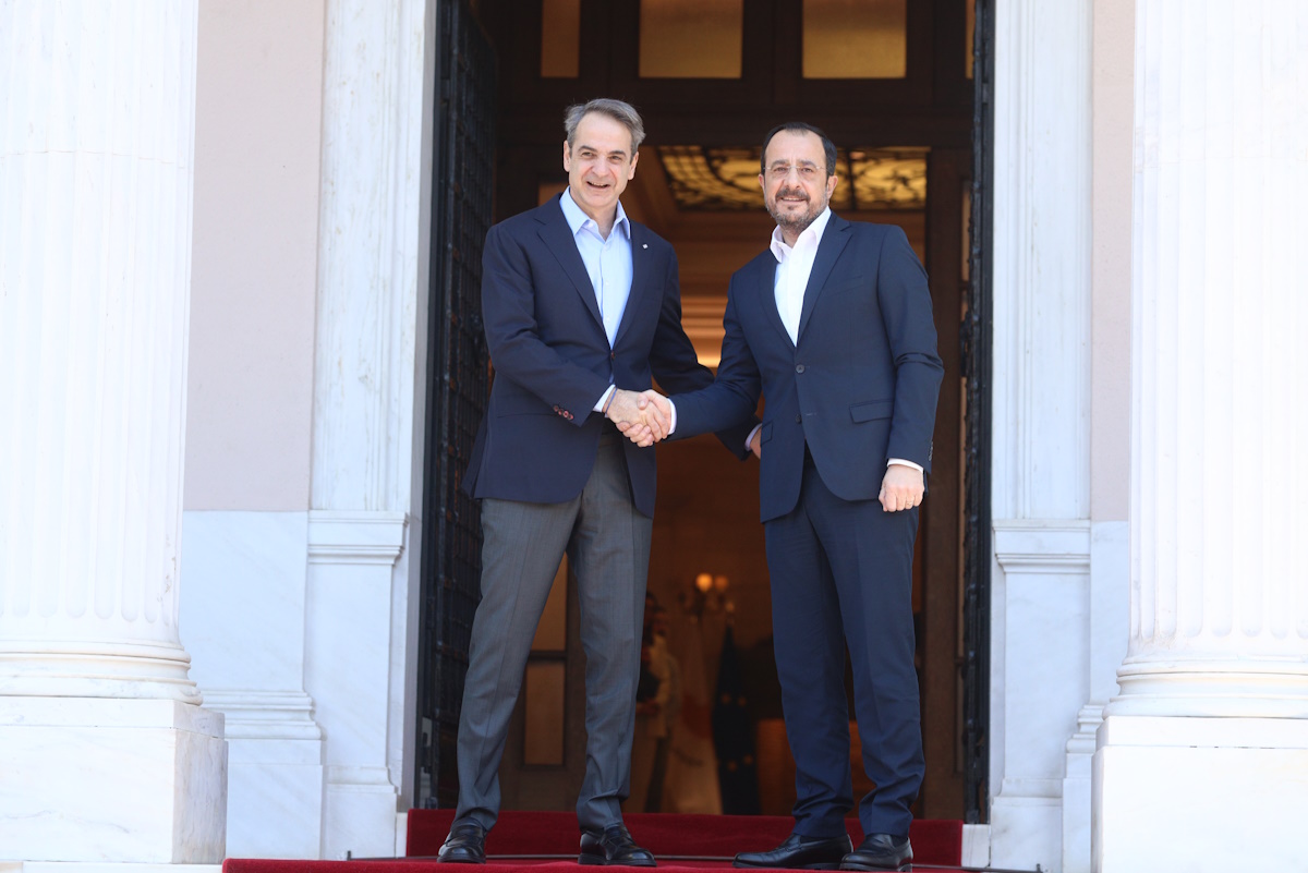 Συνάντηση του Πρωθυπουργου Κυριάκου Μητσοτάκη με τον Πρόεδρο της Κυπριακής Δημοκρατίας Νίκο Χριστοδουλίδης