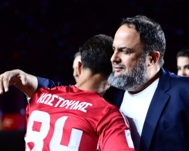 Ο Βαγγέλης Μαρινάκης με τον Μπάμπη Κωστούλα