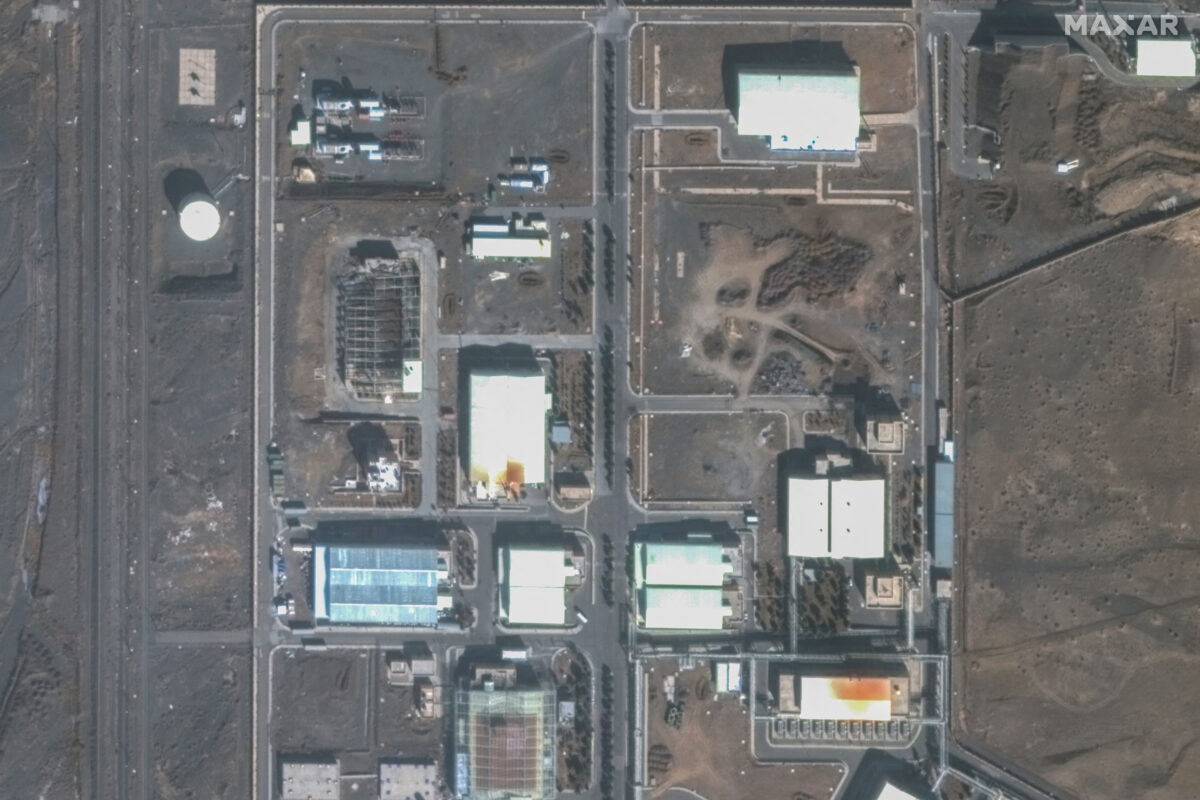 Satellite image from nuclear facilities in Natanz