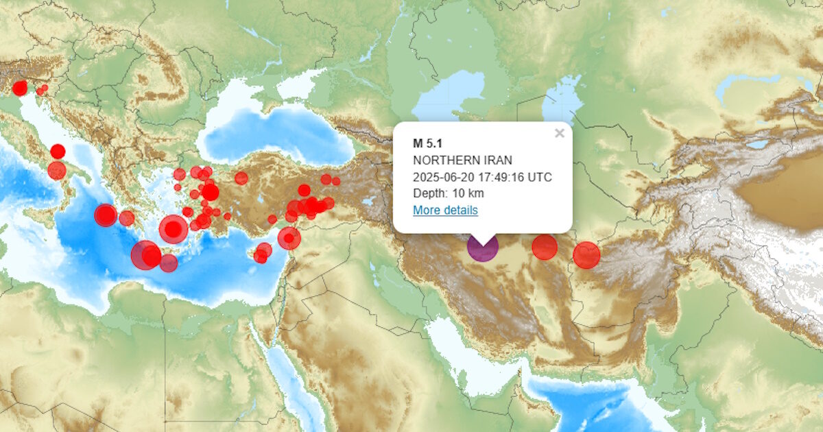 Strong earthquake 5.2 Richter in downtown Iran