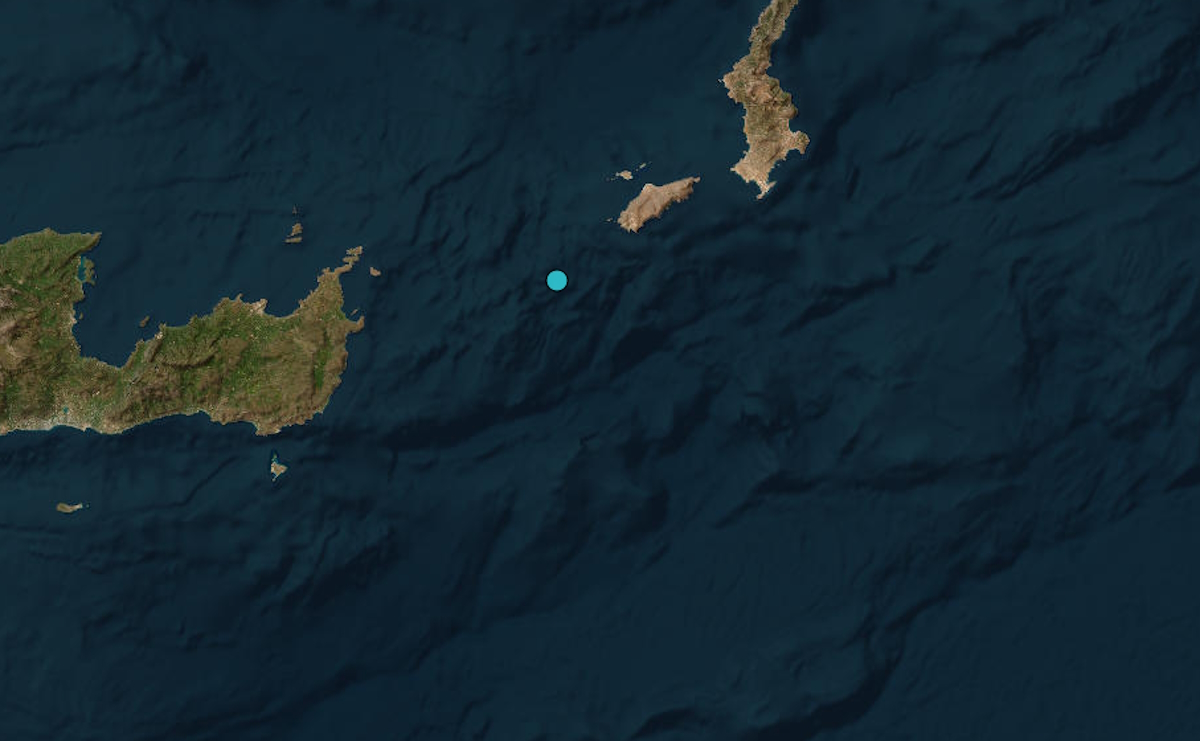 Χάρτης του Γεωδυναμικού Ινστιτούτου του Εθνικού Αστεροσκοπείου Αθηνών
