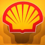 The logo of British multinational oil and gas company Shell is displayed during the LNG 2023 energy trade show in Vancouver, British Columbia, Canada, July 12, 2023.