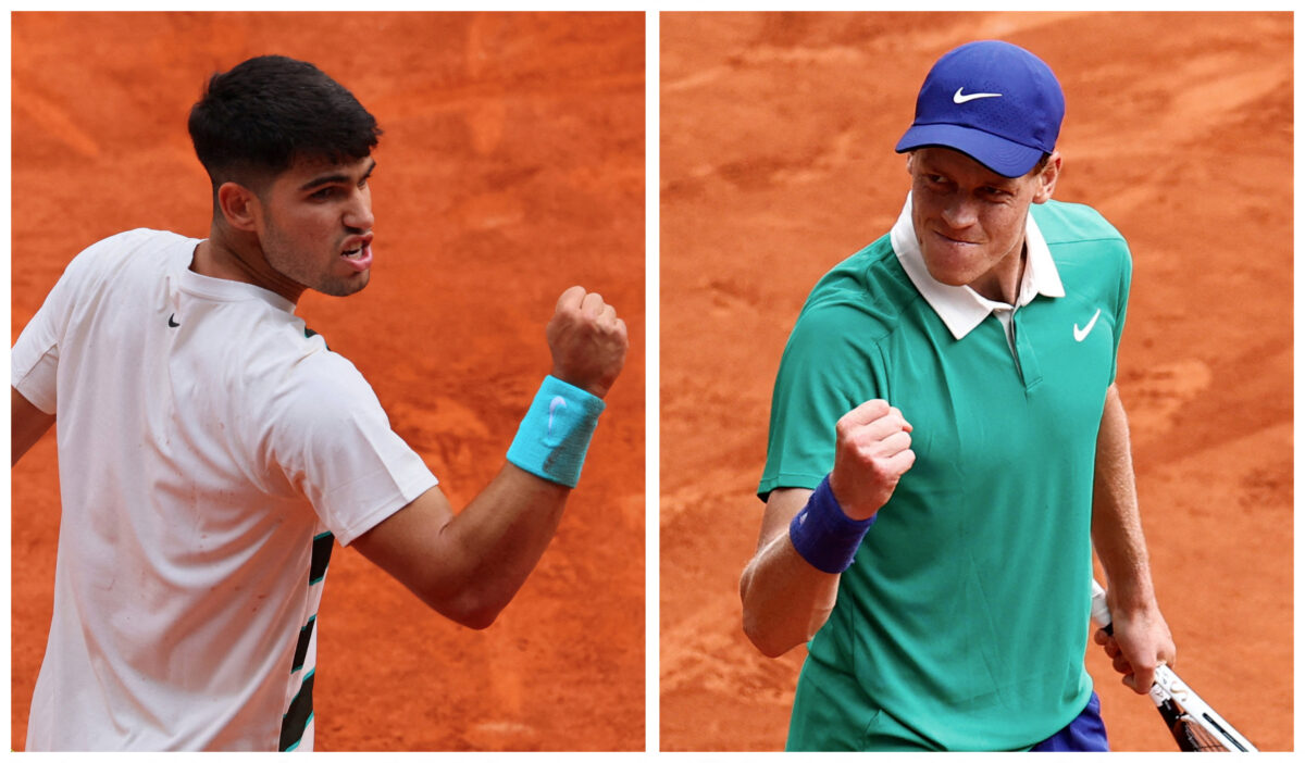 Ο Σίνερ με τον Αλκαράθ στο Roland Garros