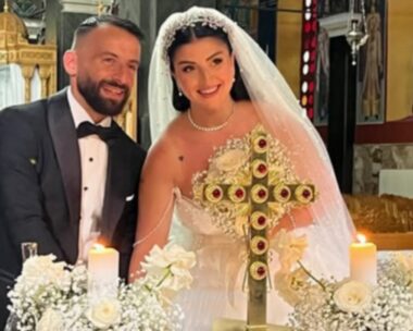 Ο Μανώλης Σιώπης με τη σύζυγό του πλέον, Ειρήνη Ντέλια