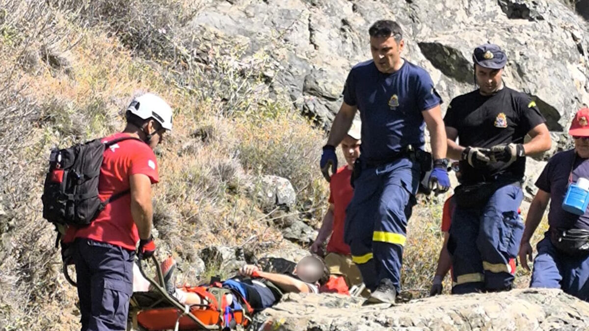 Διάσωση τραυματισμένου τουρίστα σε φαράγγι στη Σητεία