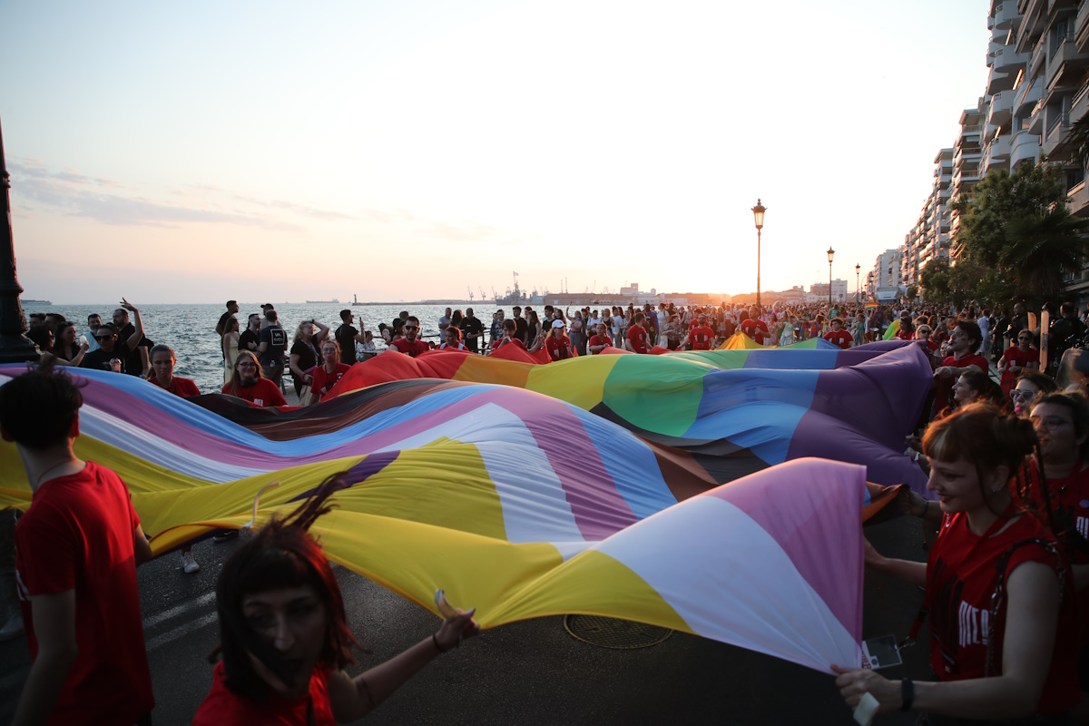 LGBTQI+ community pride parade as part of Thessaloniki Pride