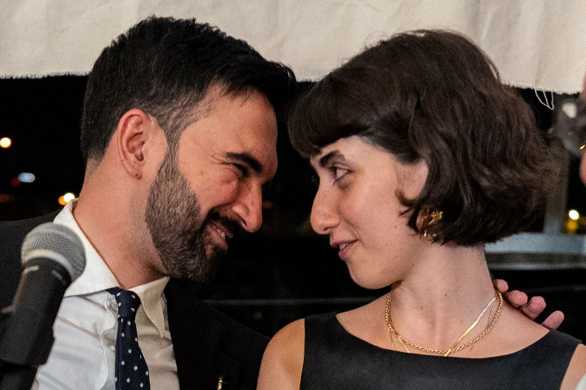 Zohran Mamdani and his wife, Rama Douz