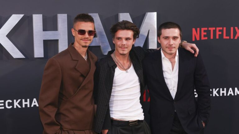 Ρόμεο Μπέκαμ (από αριστερά), Κρουζ και Μπρούκλιν Μπέκαμ