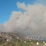 Φωτιά στα Τεμένια στην Κρήτη. Φωτογραφία: zarpanews.gr