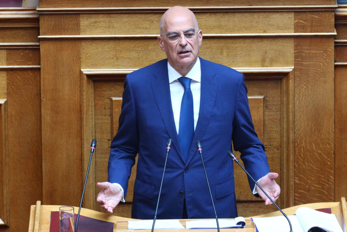 Ο υπουργός Εθνικής Άμυνας κατά την ομιλία του στη Βουλή