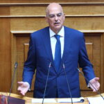 Ο υπουργός Εθνικής Άμυνας κατά την ομιλία του στη Βουλή