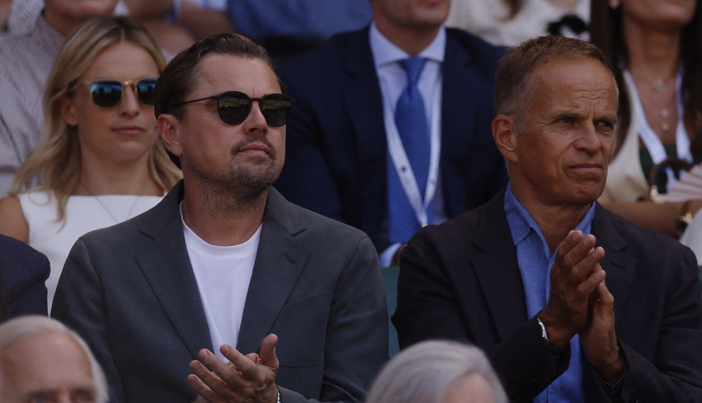 O Λεονάρντο Ντι Κάπριο στις εξέδρες του Wimbledon