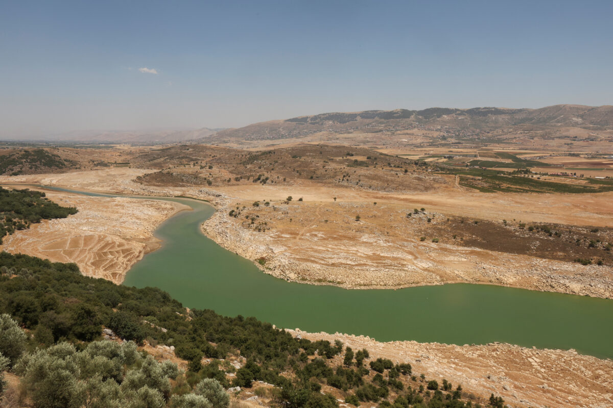 Άποψη της λίμνης Καραούν, του μεγαλύτερου ταμιευτήρα του Λιβάνου