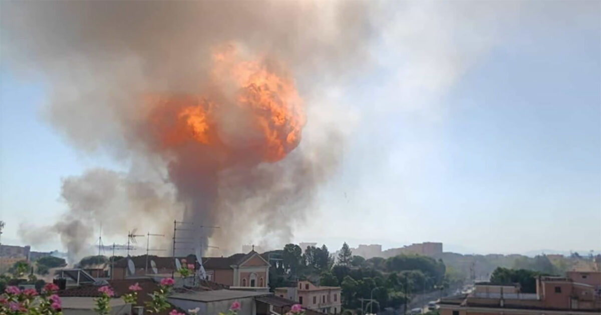Strong explosion at a gas station in Rome: Several injured, including firefighters and police – see videos