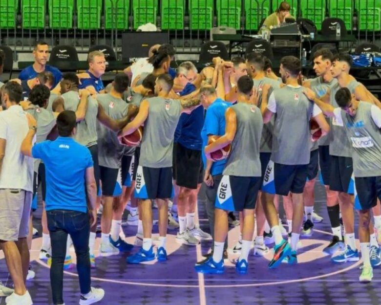Εθνική μπάσκετ: Προπόνηση στο ΟΑΚΑ παρουσία του Βαγγέλη Λιόλιου