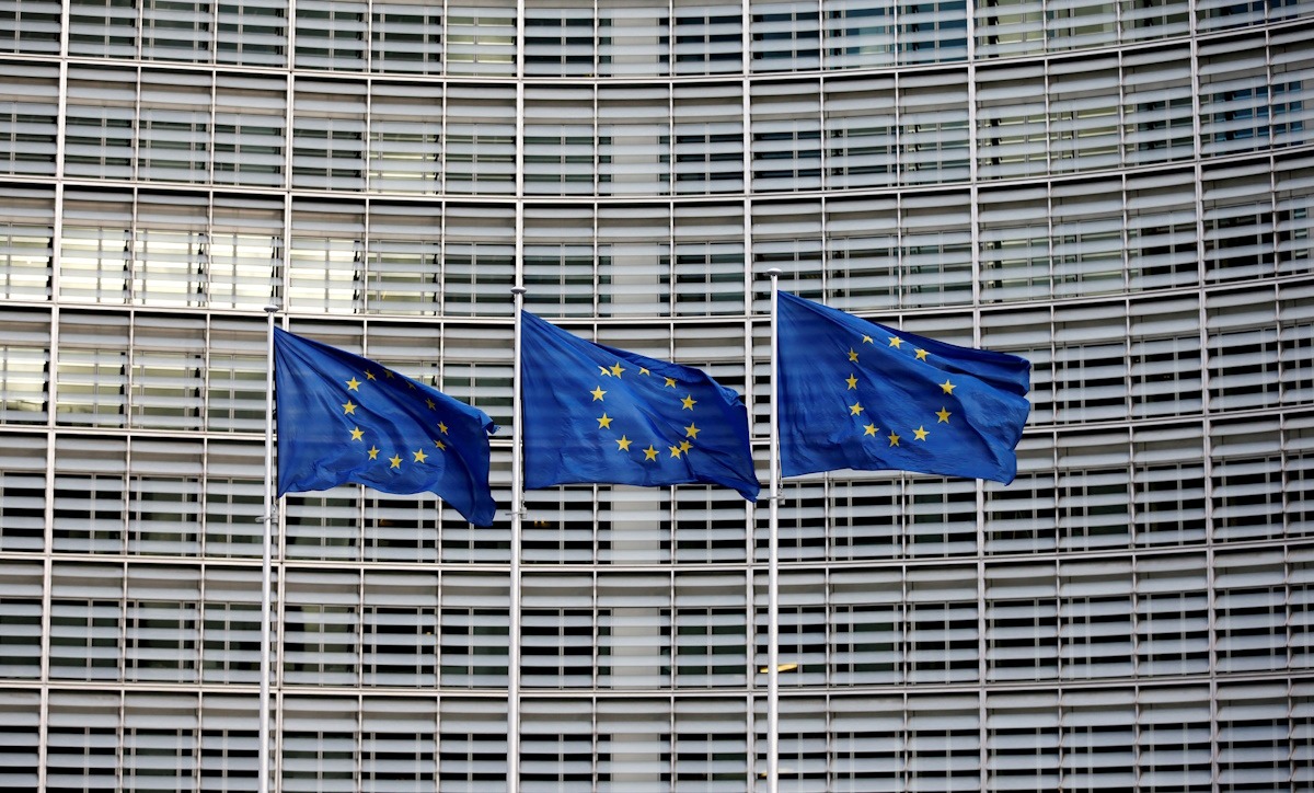 European Union flags