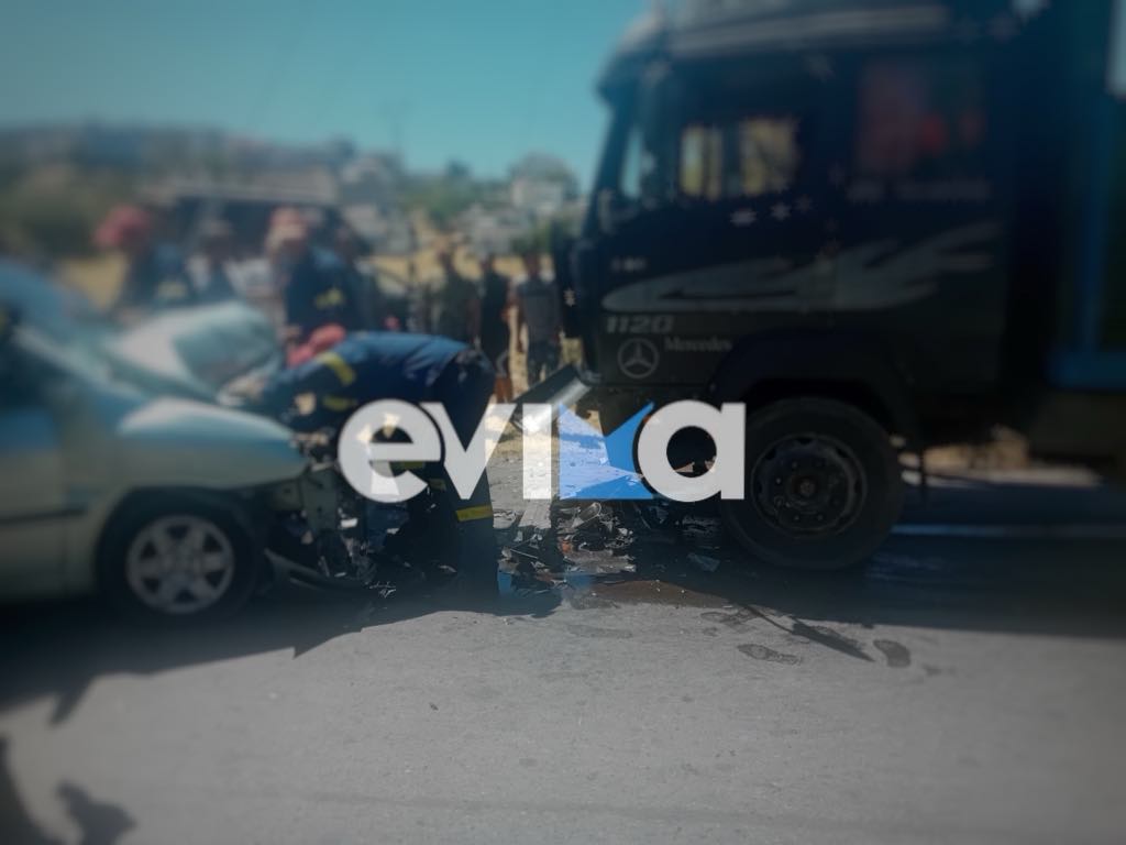 The car collided with the truck