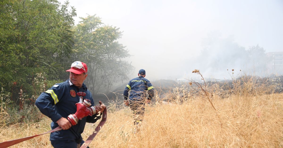 Fire in Corfu, near PPC substation