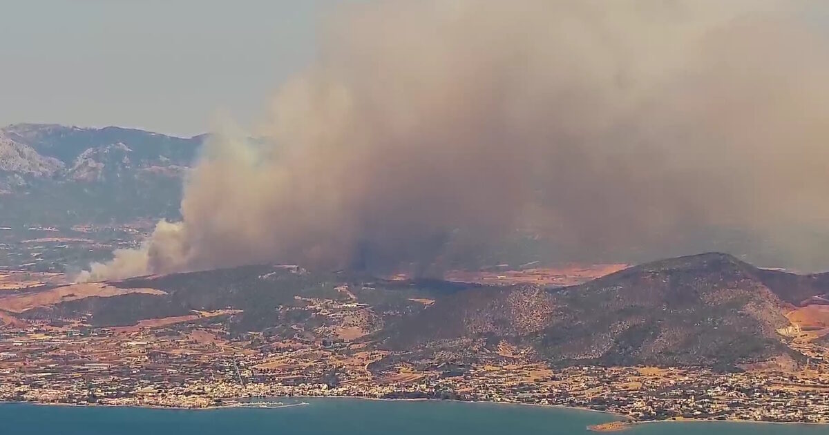 Fire in Forest in Euboea: Strong winds in the area – message of 112 to evacuate the village of Pissona