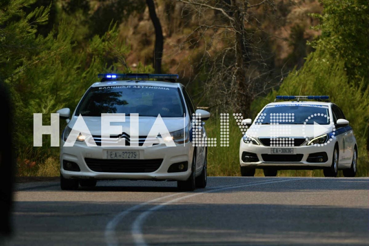 Αστυνομικές δυνάμεις στο σημείο της φωτιάς