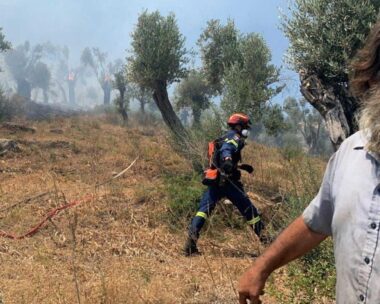 Φωτιά στη Λέσβο