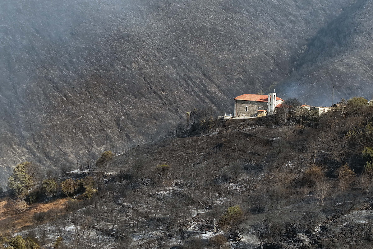 Οι καμένες εκτάσεις στην Μεσσηνία
