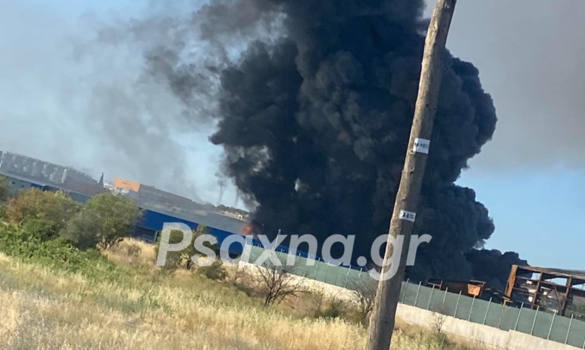 Φωτιά σε εργοστάσιο στη Ριτσώνα