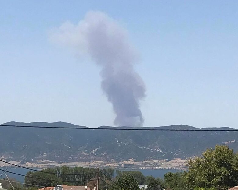 Φωτιά στη Θεσσαλονίκη, σε περιοχή του δήμου Βόλβης – Επιχειρούν 5 εναέρια μέρα
