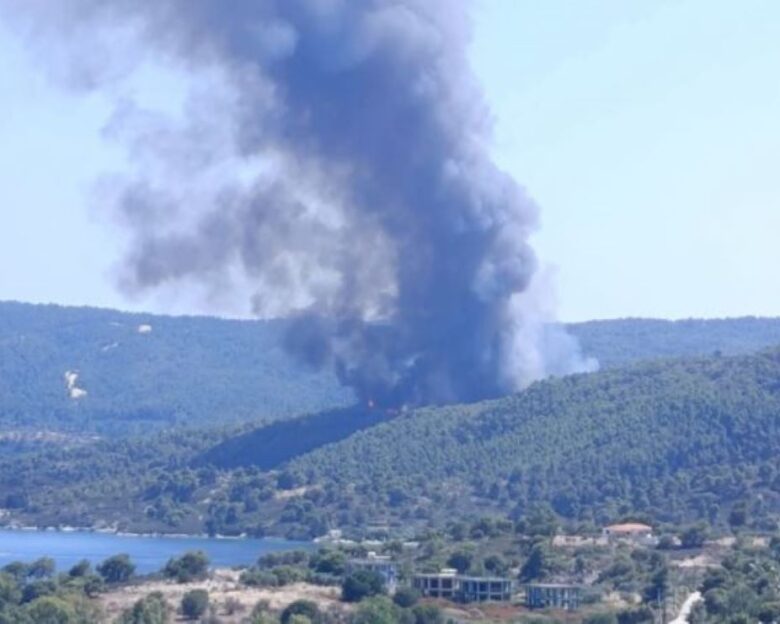 Φωτιά στη Βουρβουρού Χαλκιδικής – Μήνυμα από το 112 «αν βρίσκεστε στην περιοχή απομακρυνθείτε προς Νικήτη»