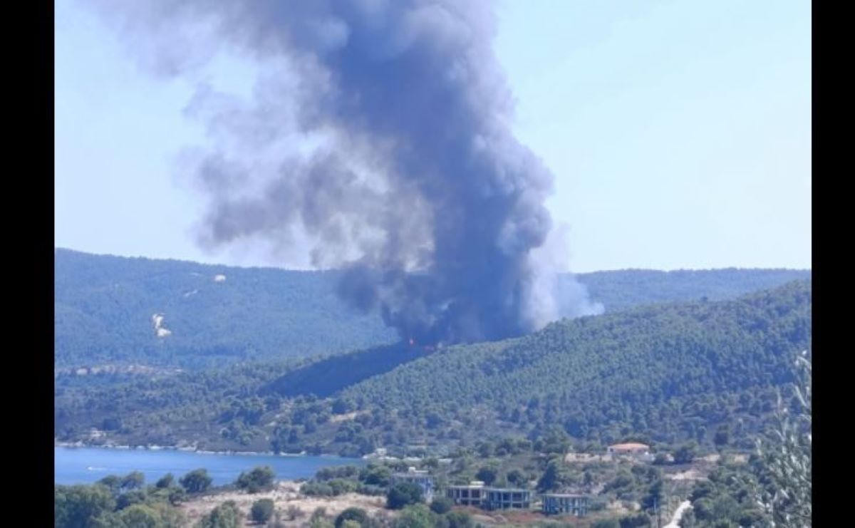 Φωτιά στη Βουρβουρού Χαλκιδικής